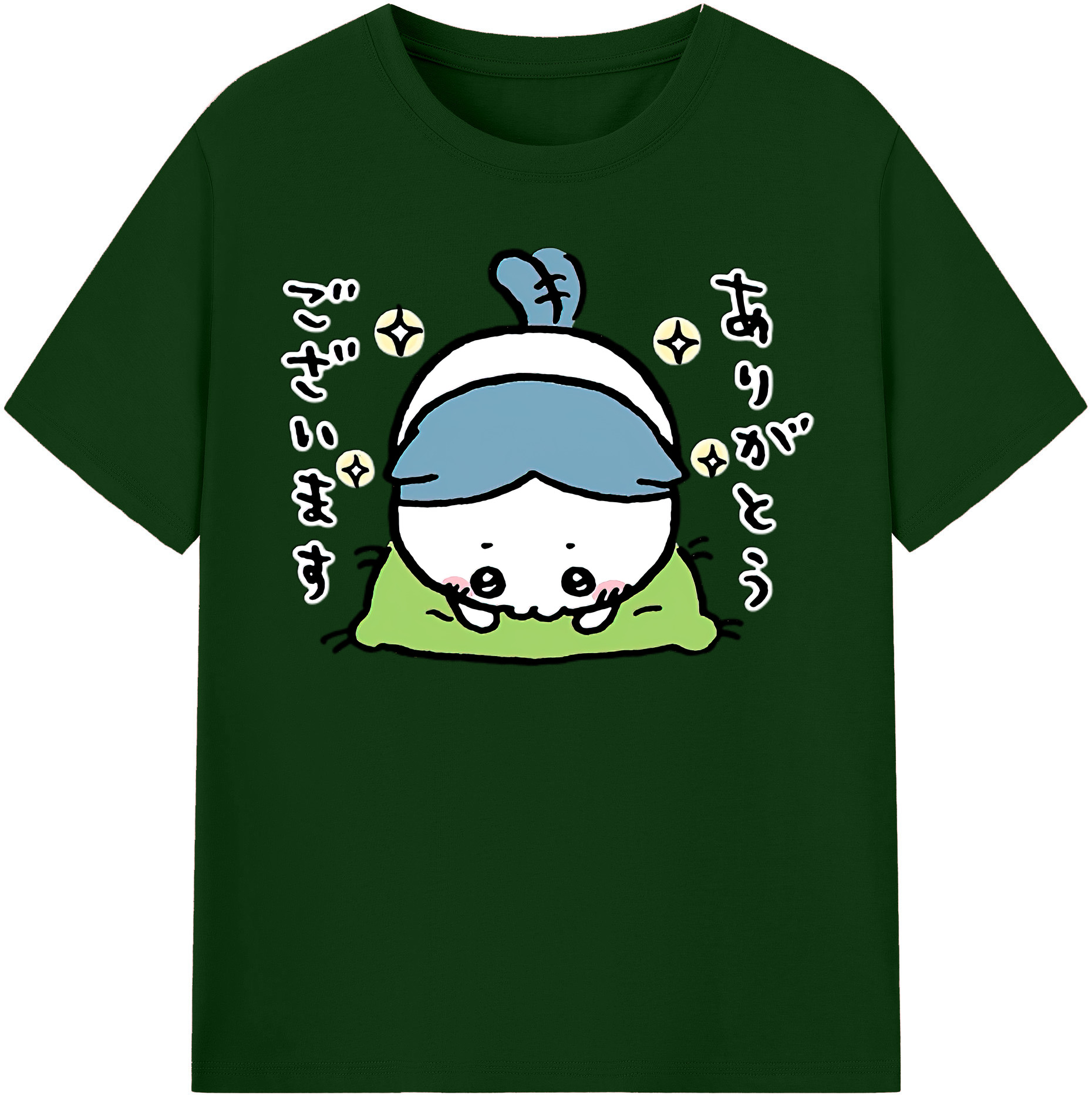 （画像用） ちいかわ ハチワレ Chii-kawa hachiware 綿100％半袖Tシャツ（フロントプリント）